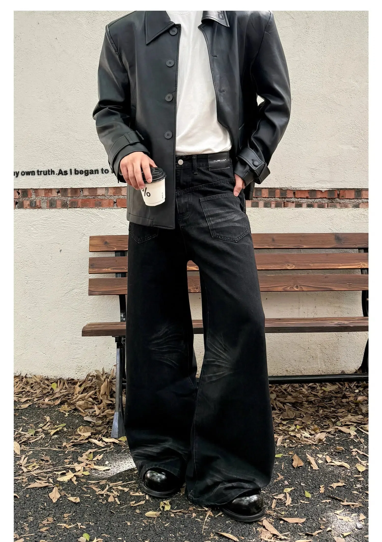 Wide-leg Straight-leg Jeans