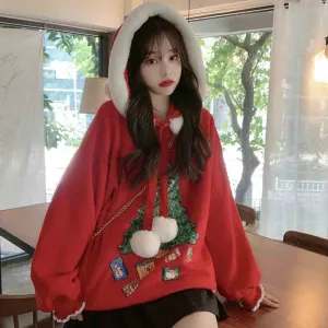 Winter cute red plush top yc24610