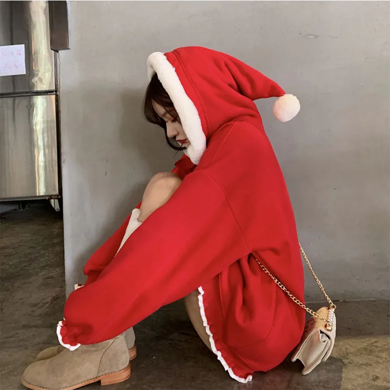 Winter cute red plush top yc24610