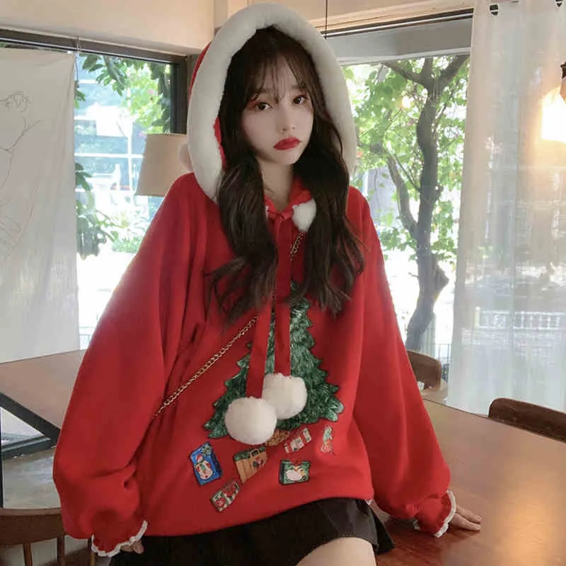 Winter cute red plush top yc24610