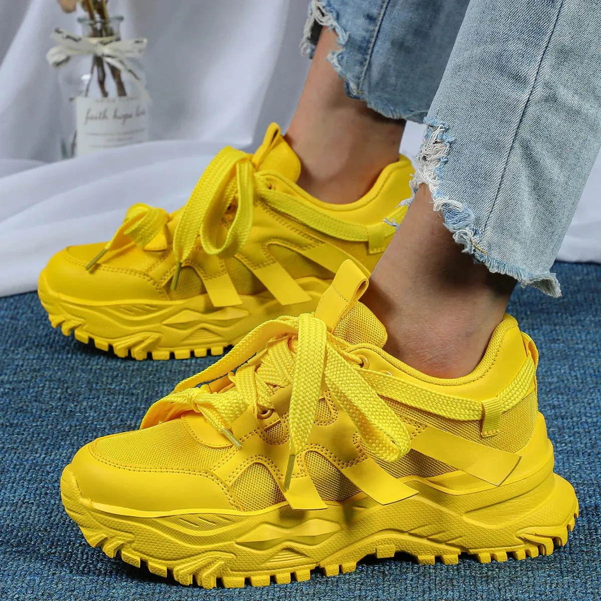 Women Fashion Luxury Origin Platform Chunky Tennis Casual Sneaker