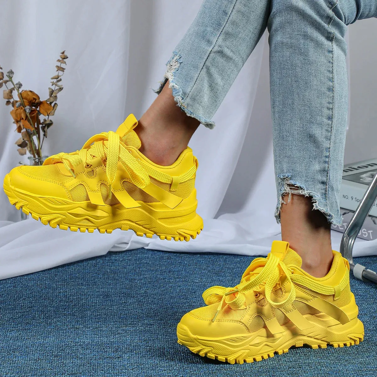 Women Fashion Luxury Origin Platform Chunky Tennis Casual Sneaker