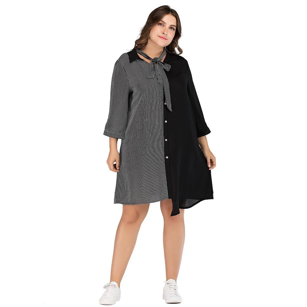 Women Irregular Plus Sizes Fall Short Dresses