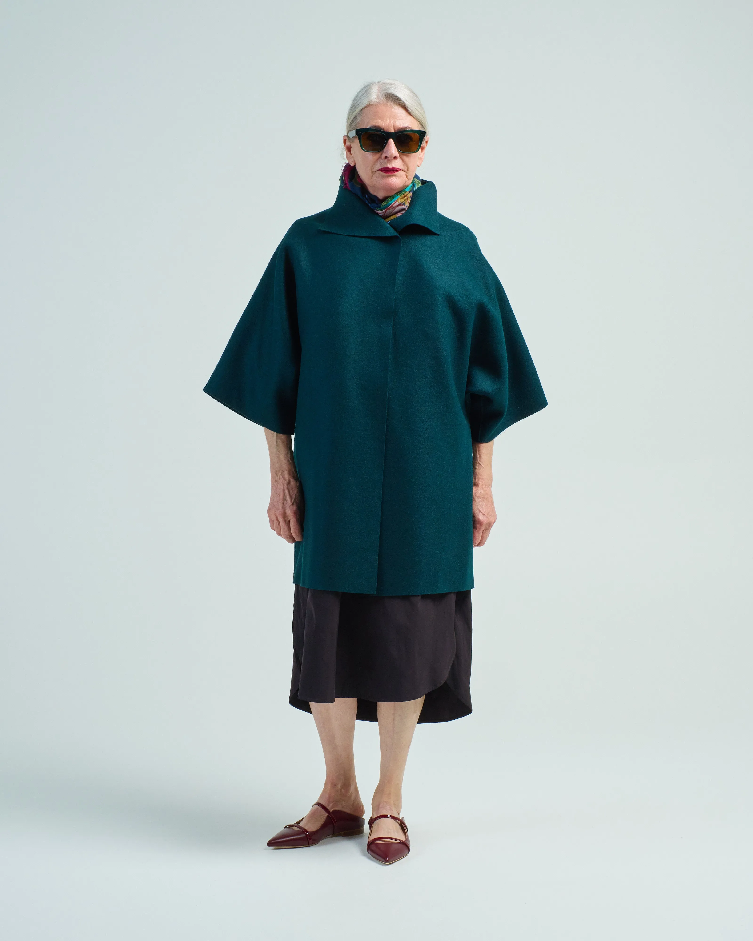 women kimono mantle pressed wool