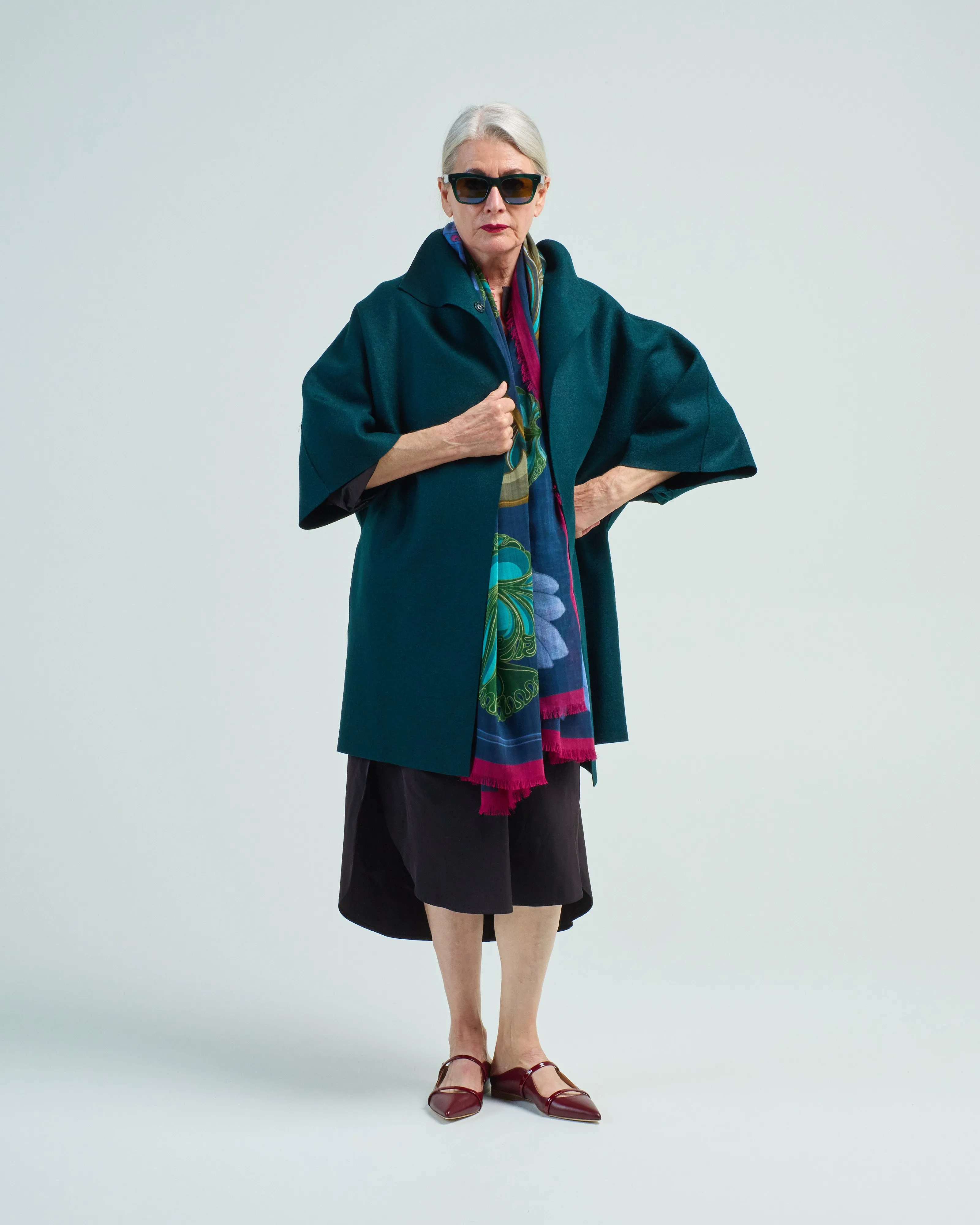 women kimono mantle pressed wool