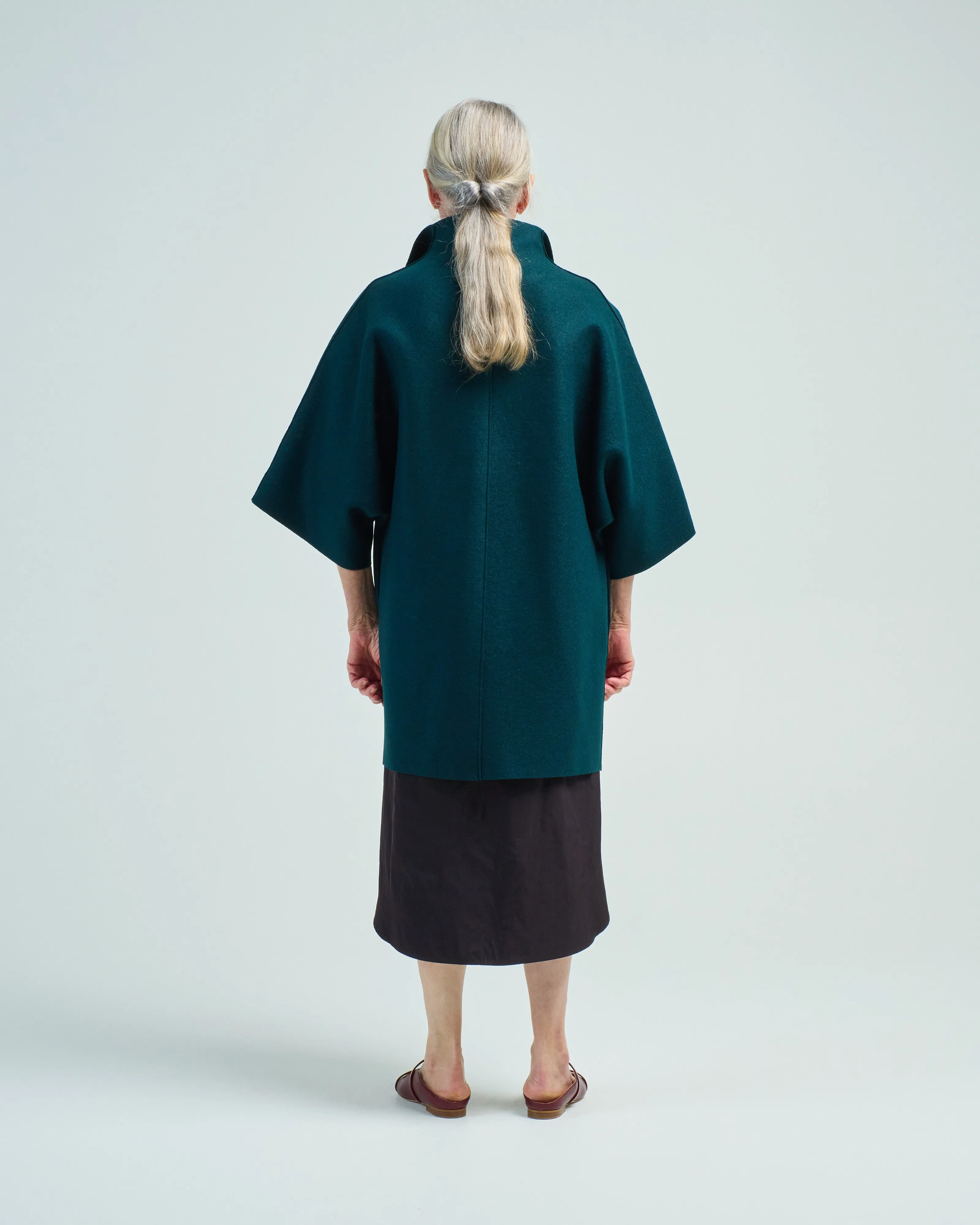 women kimono mantle pressed wool