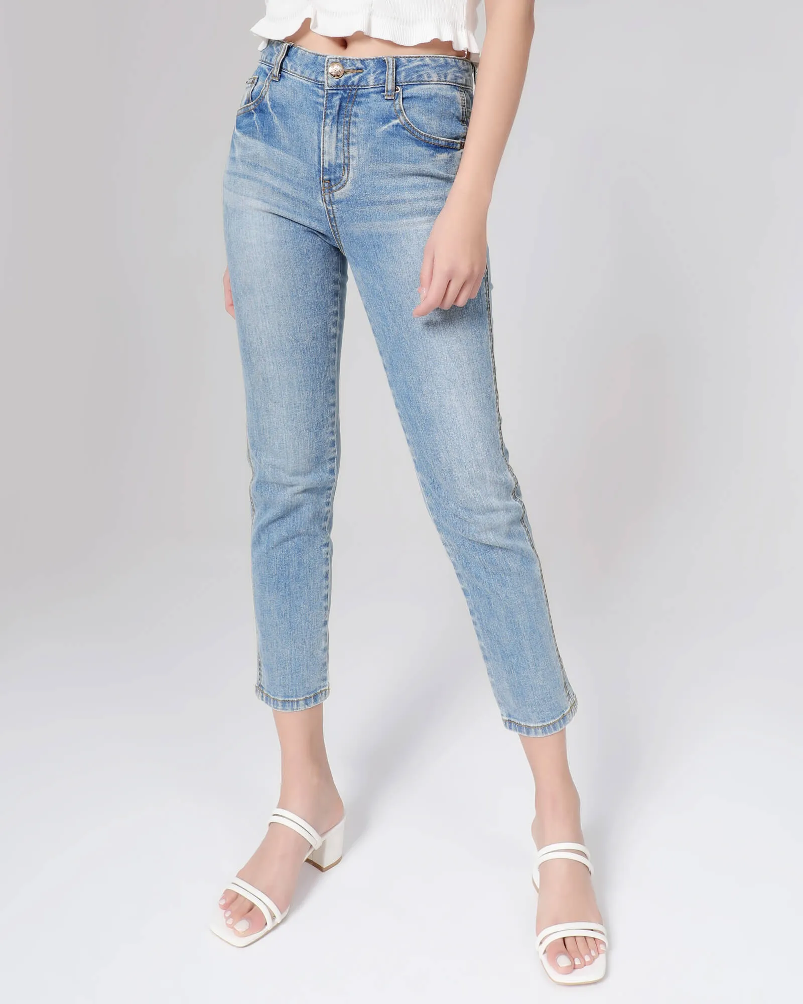 Women Low Block Strappy Heel