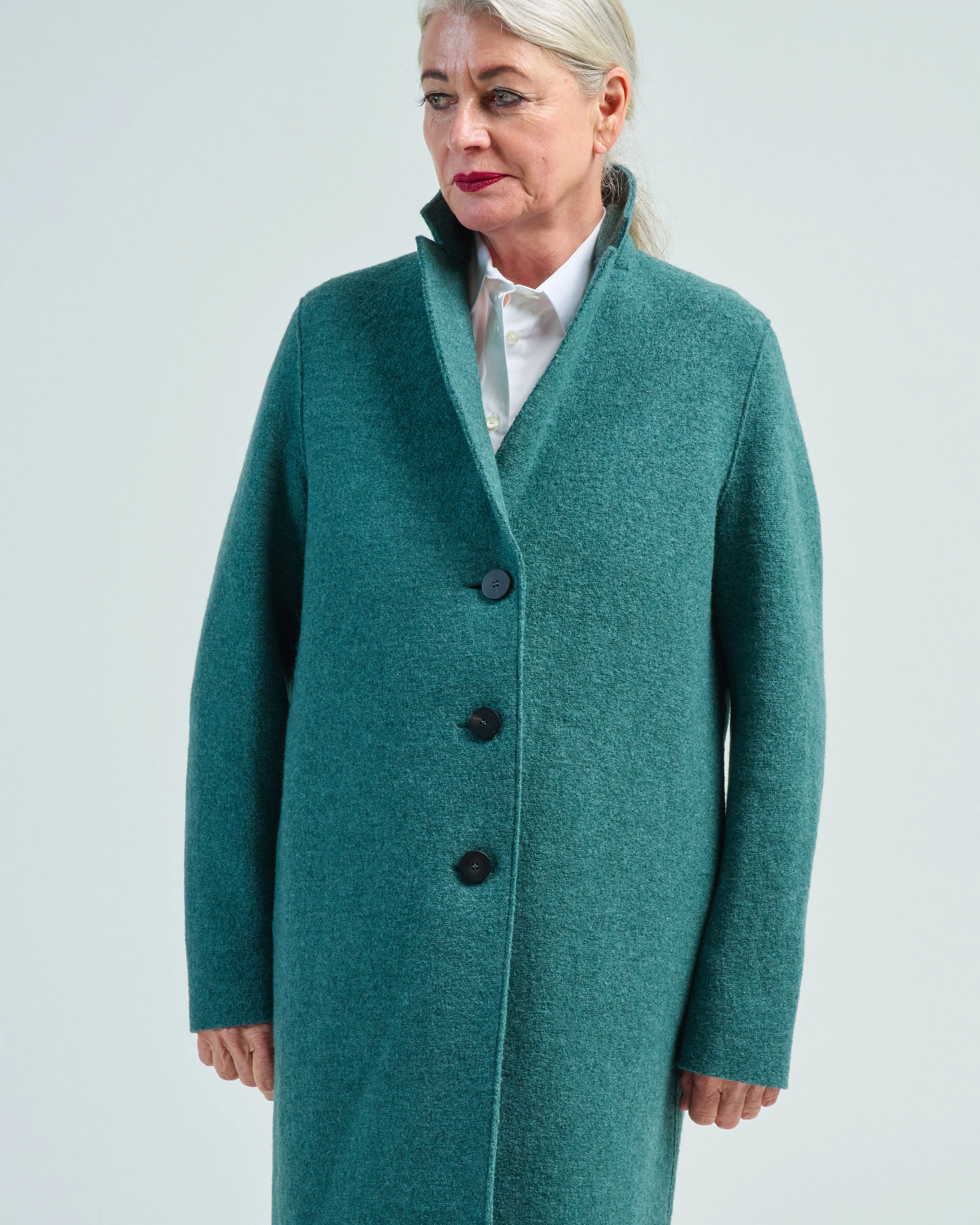 women overcoat boiled wool