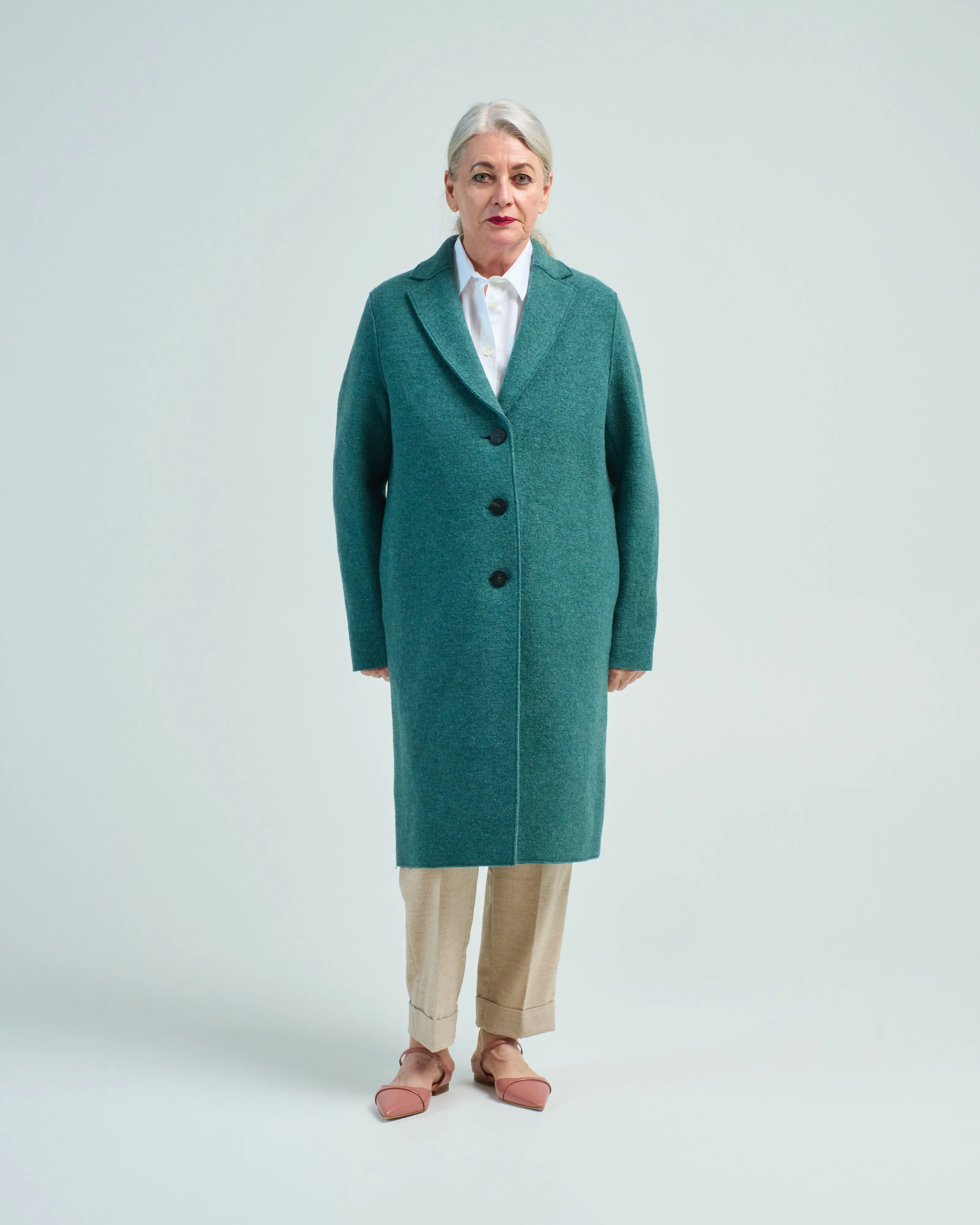women overcoat boiled wool