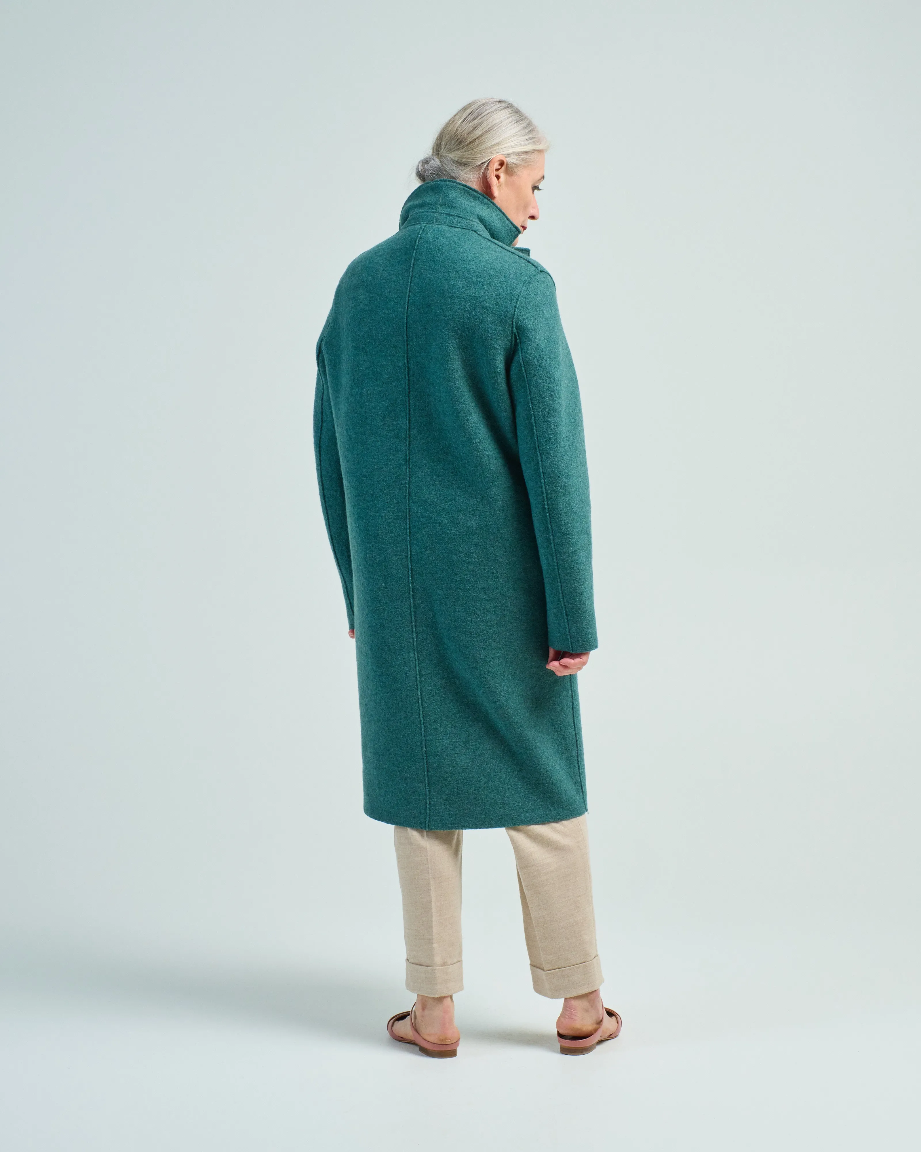 women overcoat boiled wool