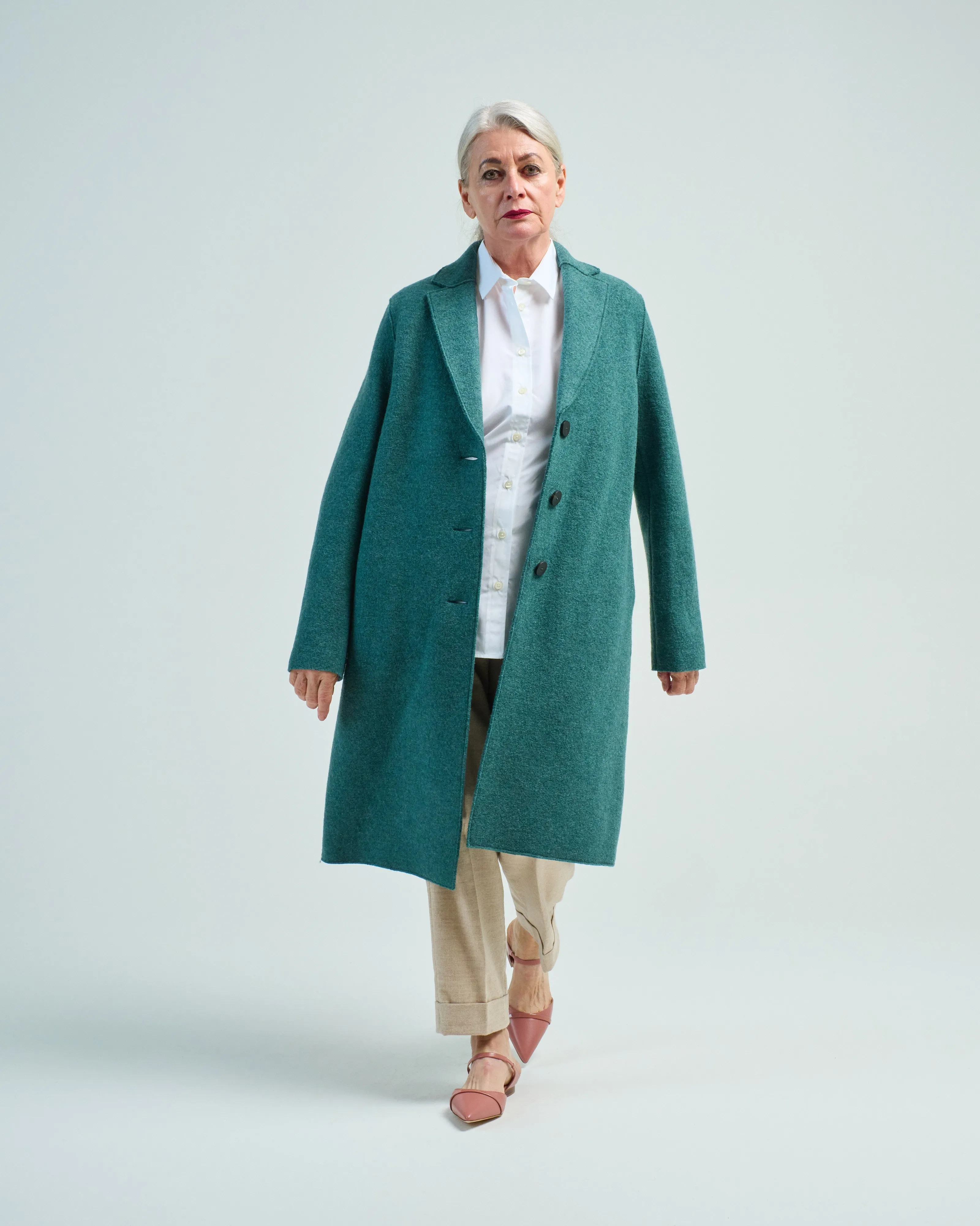 women overcoat boiled wool