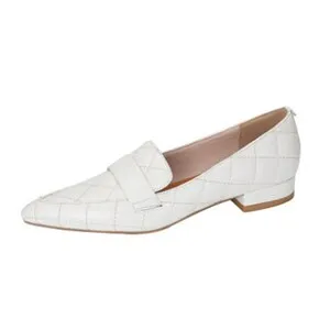Women Vintage Style Cow leather Sewing Decoration Pointed Toe Shoes