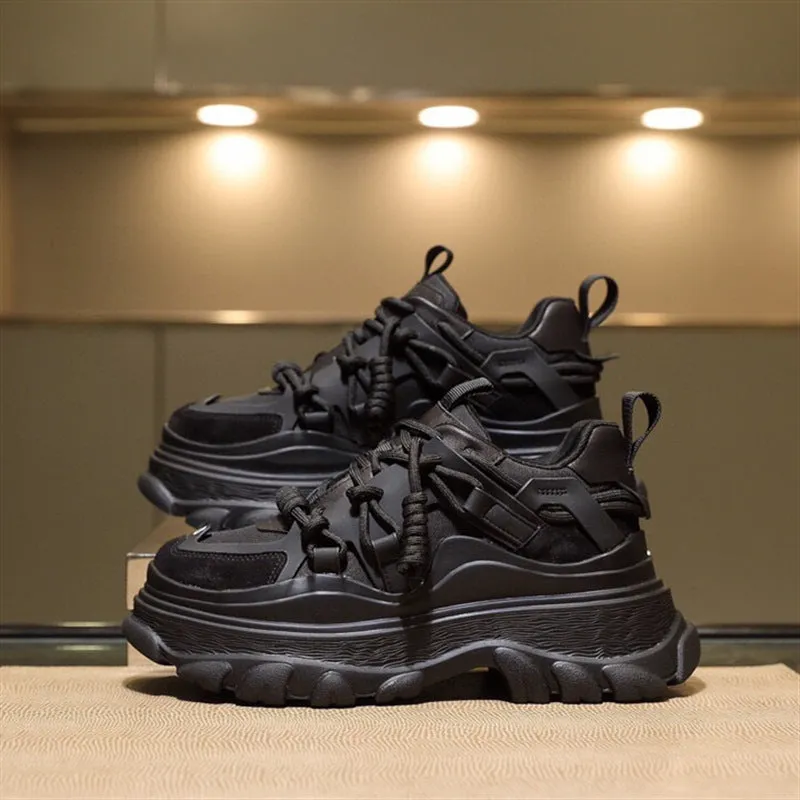 Women's Casual Lace-up Platform Sneakers