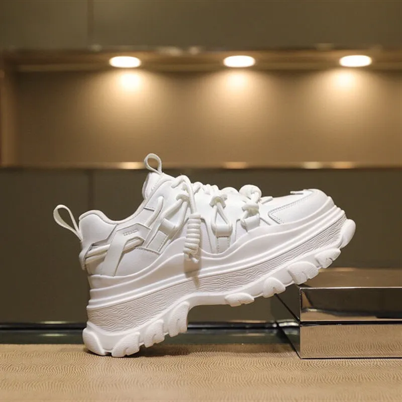 Women's Casual Lace-up Platform Sneakers