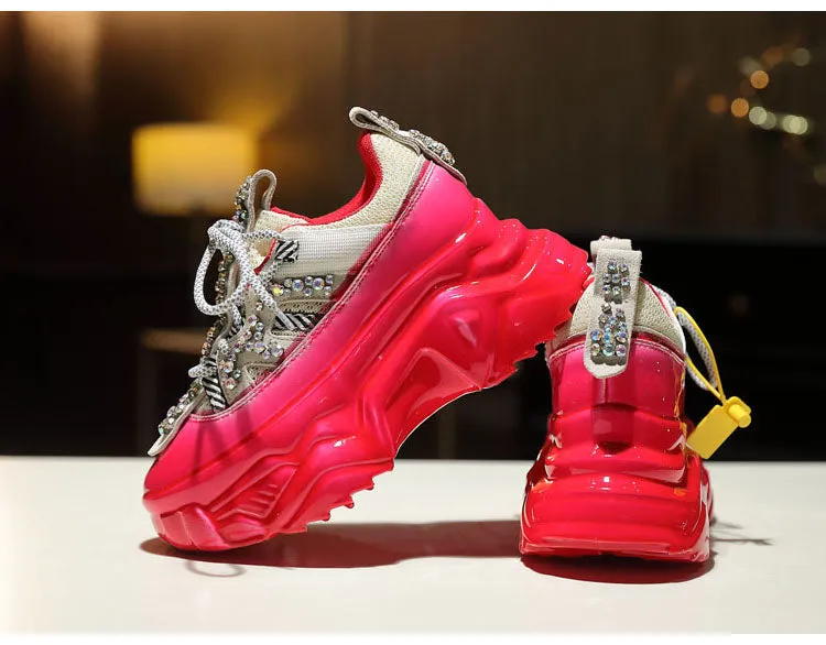 Women's Casual Shiny Platform Shoes