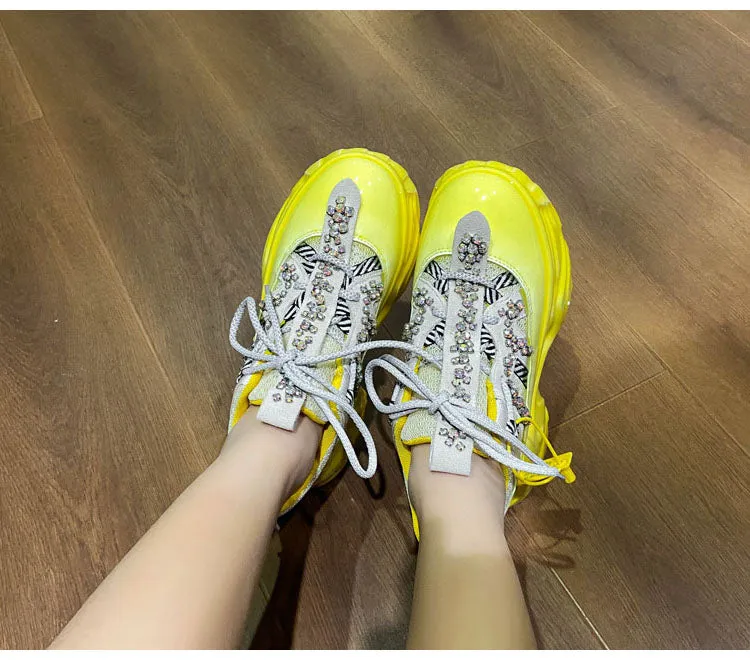 Women's Casual Shiny Platform Shoes