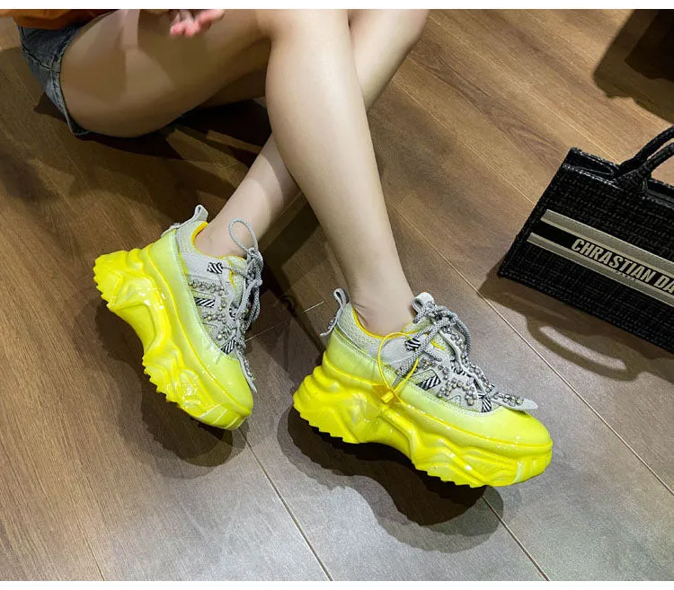 Women's Casual Shiny Platform Shoes