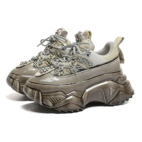 Women's Casual Shiny Platform Shoes