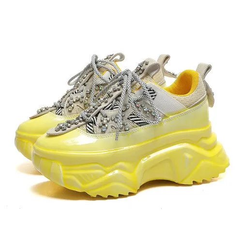 Women's Casual Shiny Platform Shoes