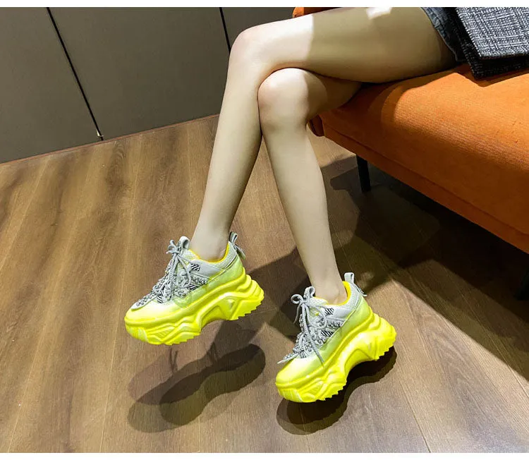 Women's Casual Shiny Platform Shoes