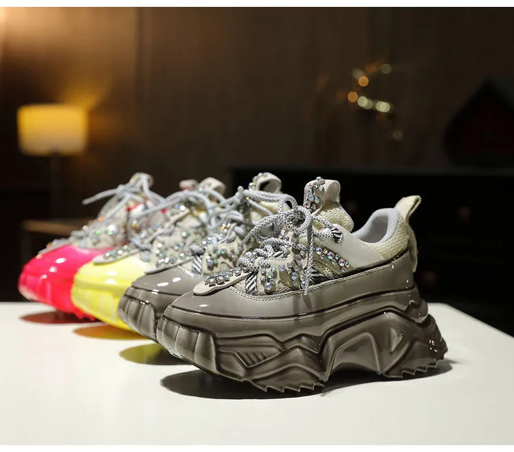Women's Casual Shiny Platform Shoes