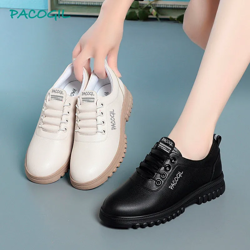 Women's Easy To Wear White Soft Sole Casual Shoes