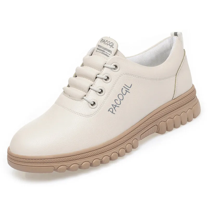Women's Easy To Wear White Soft Sole Casual Shoes