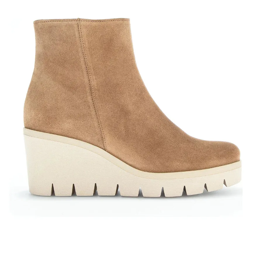Women's Gabor Shoes  | Leather Wedge Bootie | Lion Dream Velour