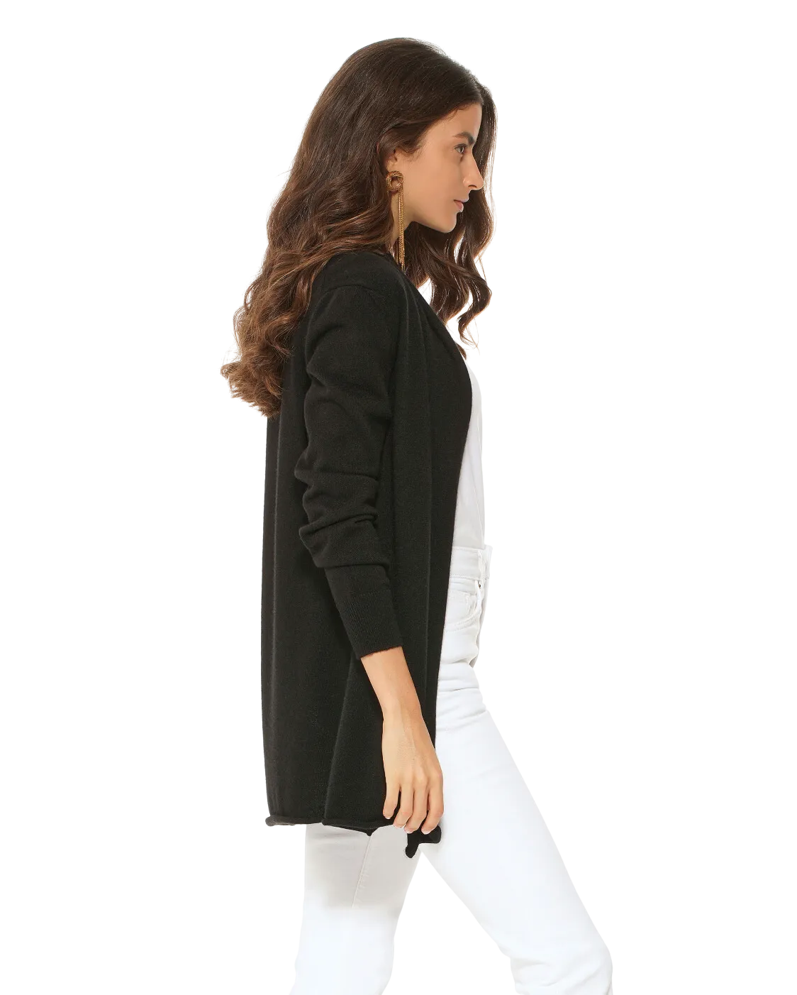 Women's Pure Cashmere Open Front Cardigan Jeans