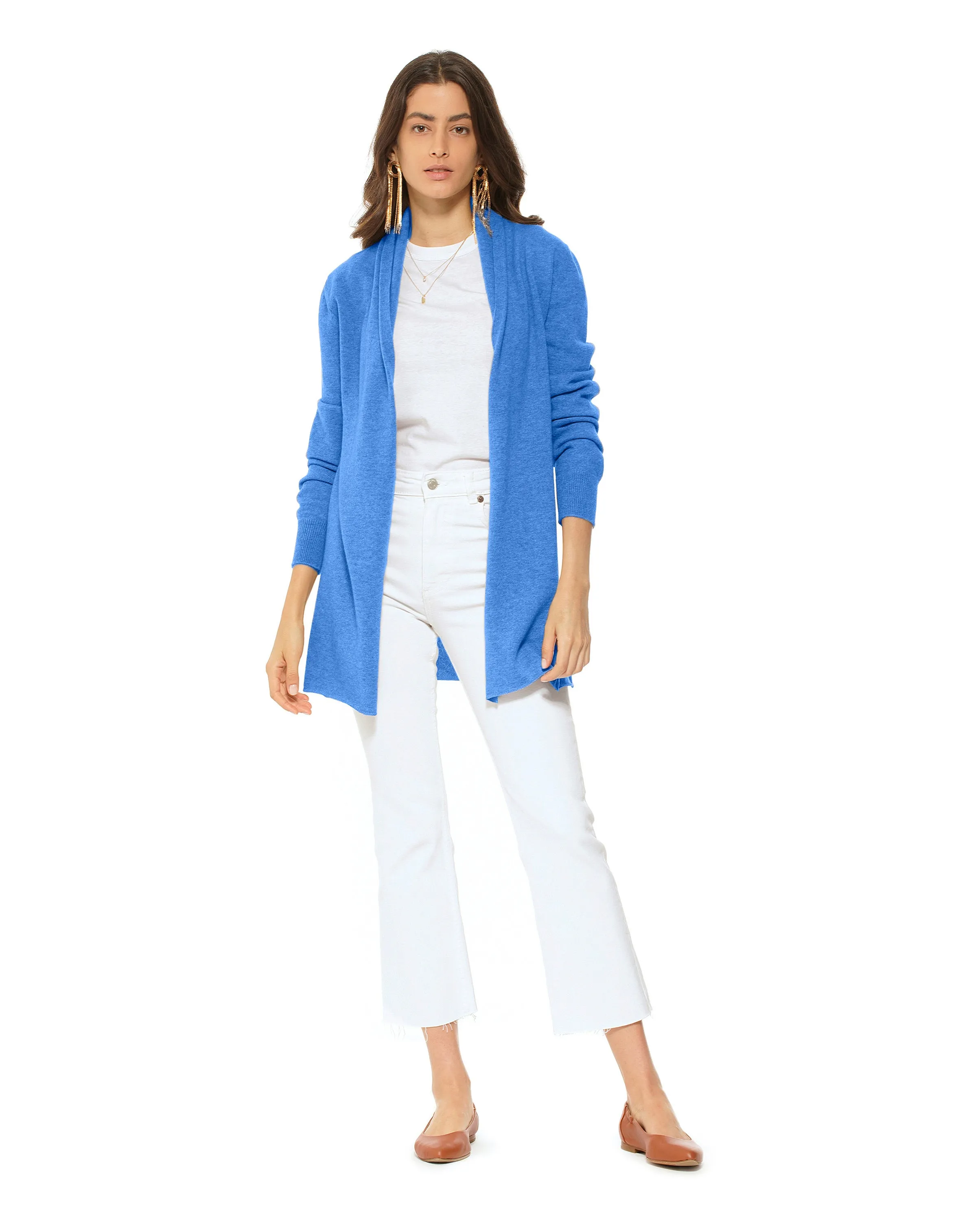 Women's Pure Cashmere Open Front Cardigan Jeans