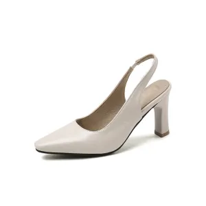 Women's Slingbacks High Heel Chunky Pumps