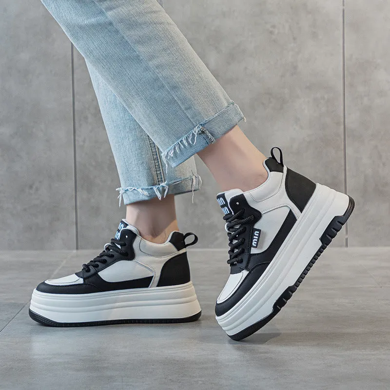 Women's Thick-soled Hidden White Summer Breathable Mesh Casual Shoes