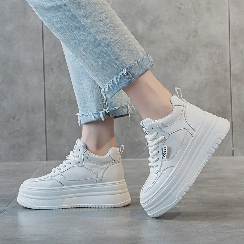 Women's Thick-soled Hidden White Summer Breathable Mesh Casual Shoes