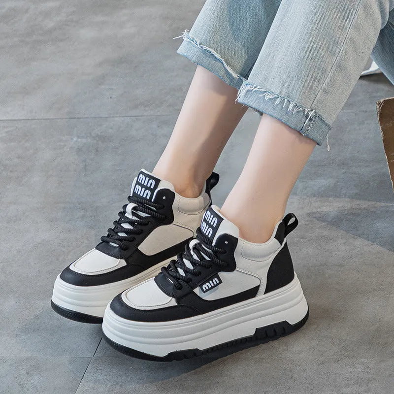 Women's Thick-soled Hidden White Summer Breathable Mesh Casual Shoes