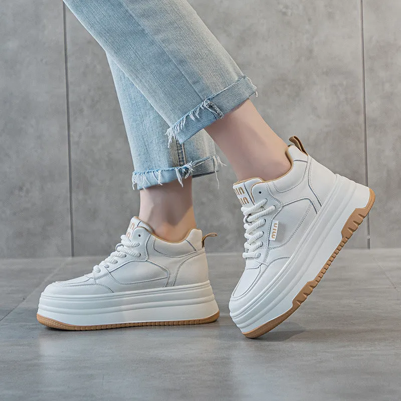 Women's Thick-soled Hidden White Summer Breathable Mesh Casual Shoes
