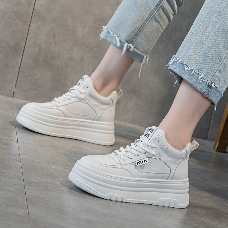 Women's Thick-soled Hidden White Summer Breathable Mesh Casual Shoes