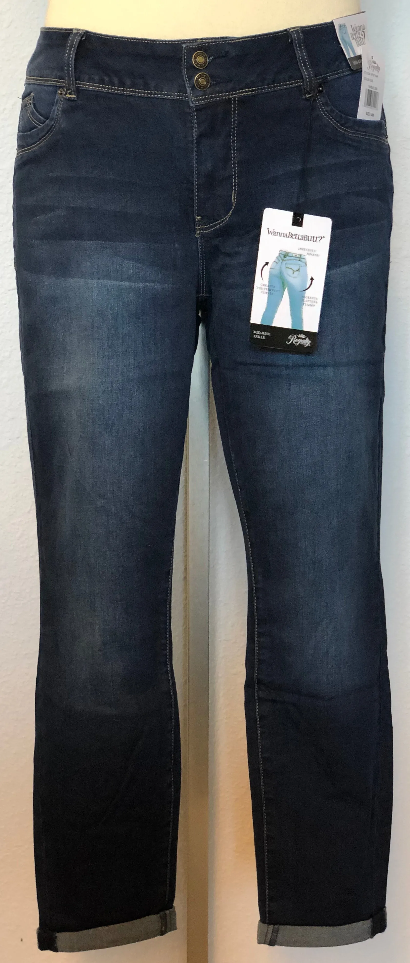 WWB 2 BNT MID RISE ANKLE  JEAN