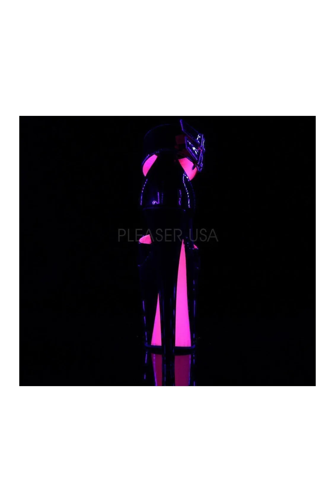 XTREME-875TT Platform Sandal  | Black Patent