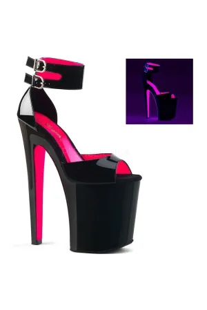XTREME-875TT Platform Sandal  | Black Patent
