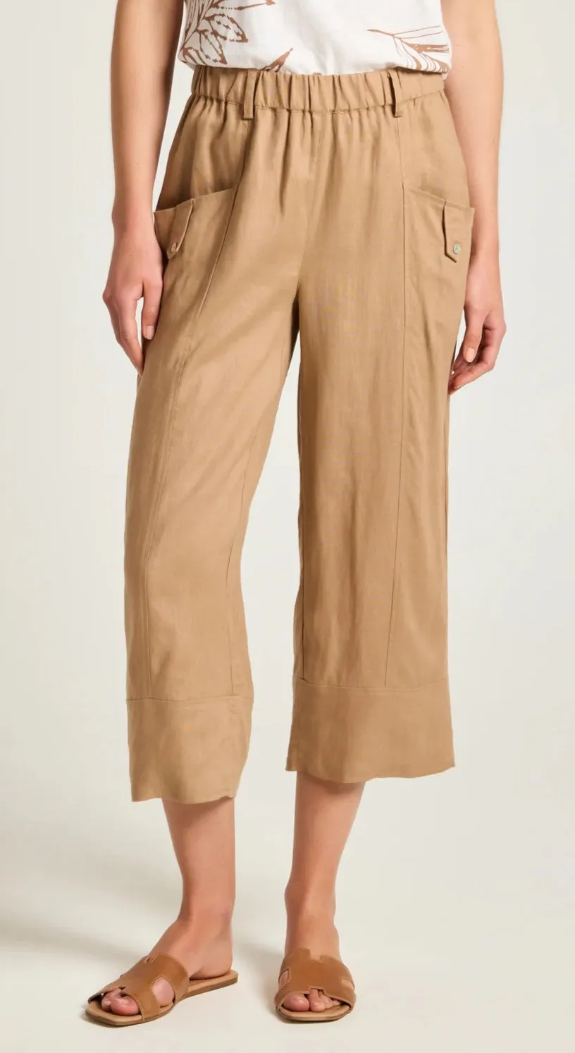 Yarra Trail toffee linen pants