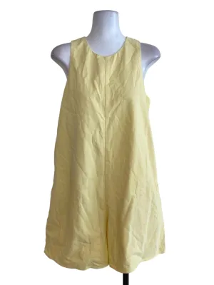 Yellow Denim Rompers LB