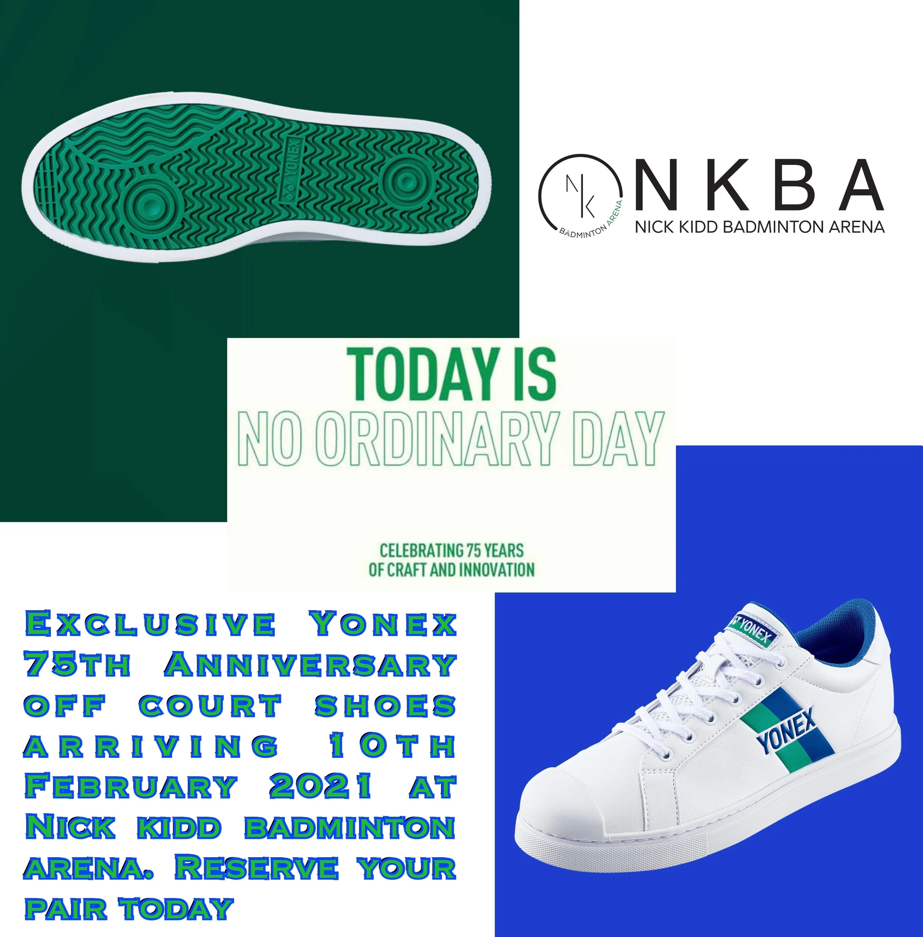 YONEX 75th Anniversary Off Court 80’s Retro Shoe White