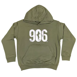 YOUTH - "906" Military Green Elevated Hoodie