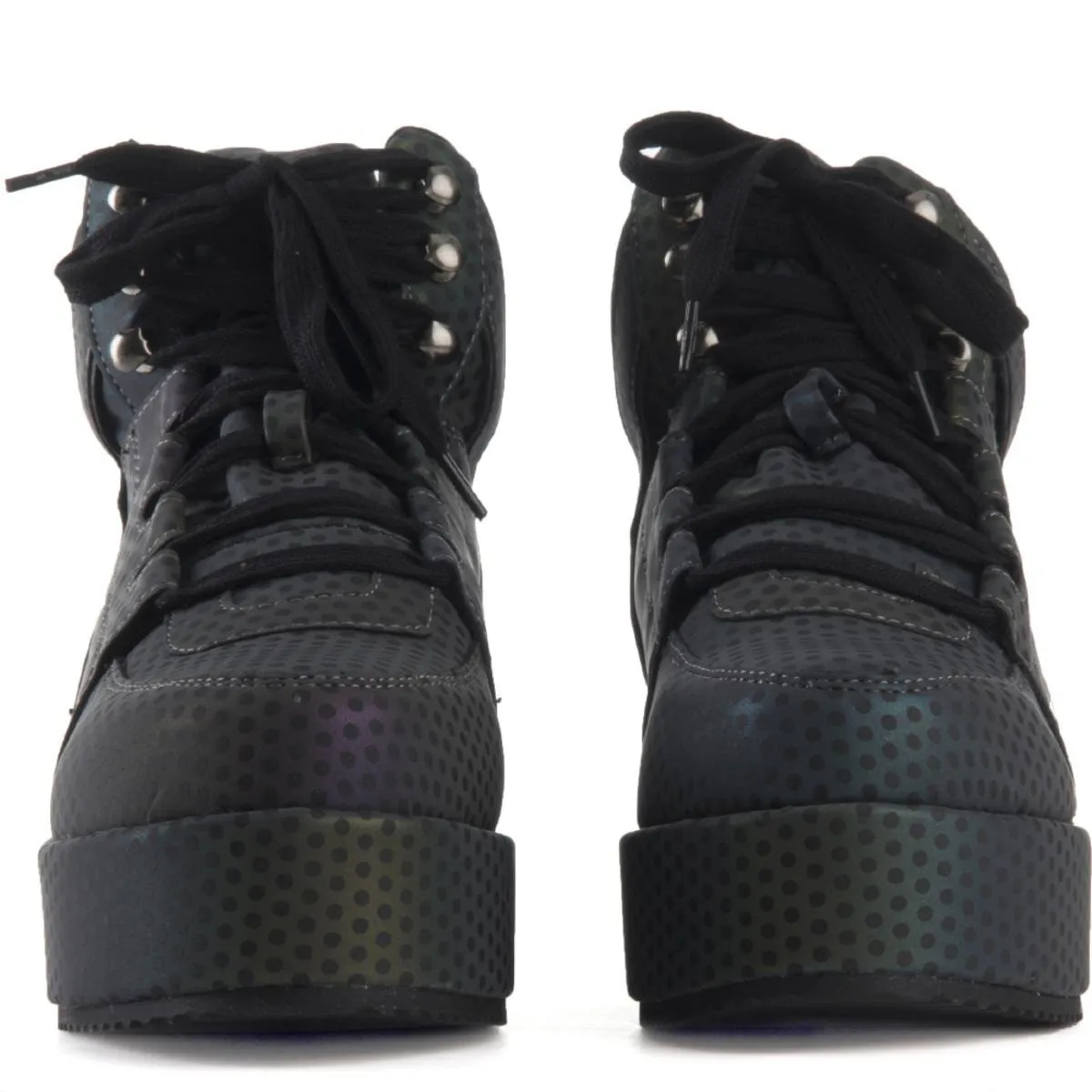 Y.R.U. for Women: Qozmo Low Key Reflective Platform Sneaker