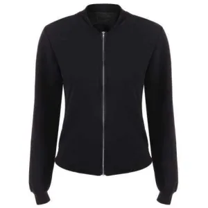 Zip Up Number Print Jacket - Black Xl
